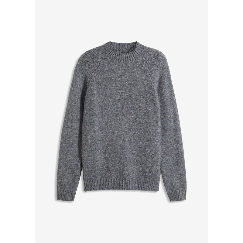 bonprix Pulóver s hrubo pleteným vzorom, farba šedá 58486949