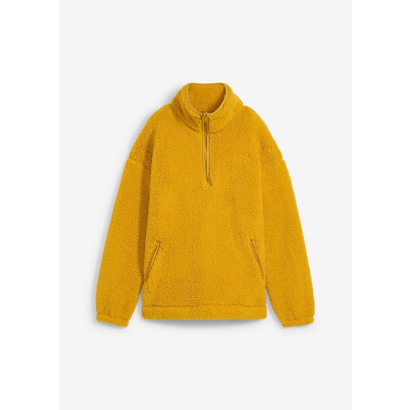 bonprix Flísové tričko so stojačikom, farba žltá 58487046