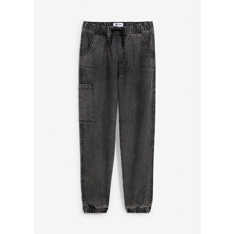 bonprix Chlapčenské džínsy so strečom, Loose Fit, farba šedá 58487106