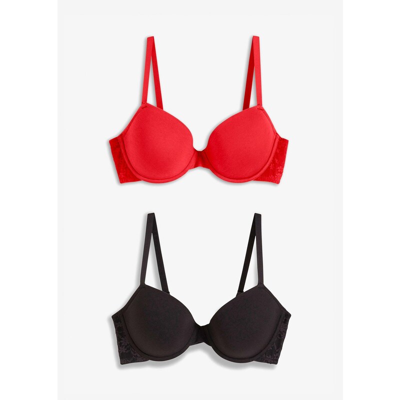 bonprix Vystužená podprsenka s kosticami a bio bavlnou (2 ks), farba 58487128