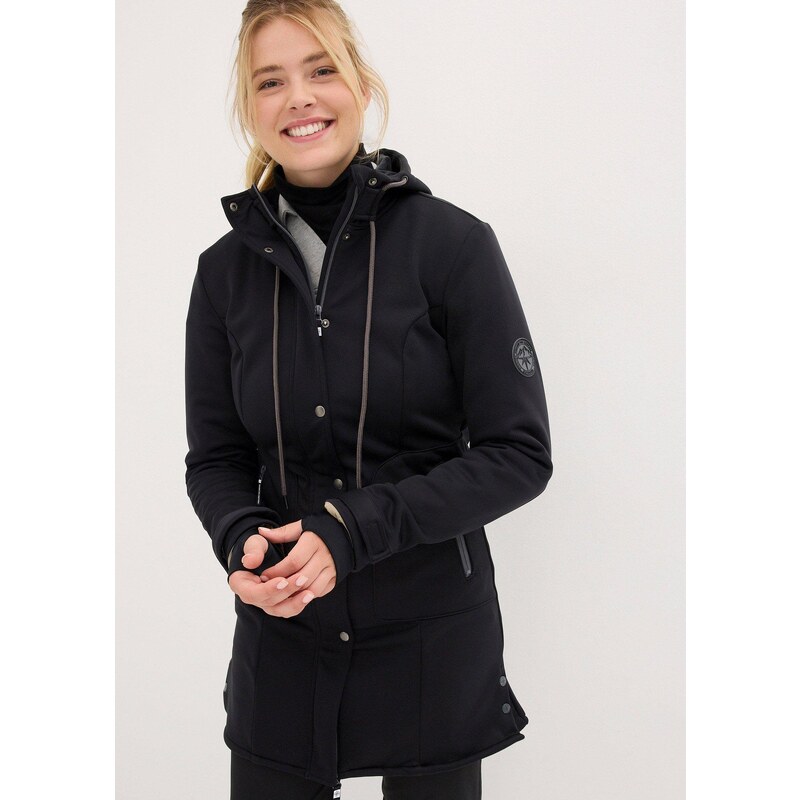bonprix Softshellová parka bunda, odpudzuje vodu, farba čierna 58487005
