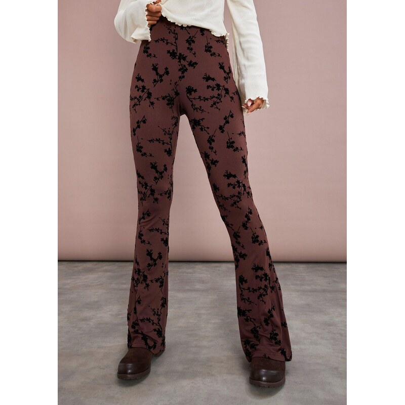 bonprix Rozšírené legíny z jemnej viskózy, farba hnedá 58487088