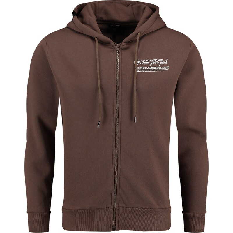 Key Largo Tepláková bunda PATH hnedá / čierna / biela 58490303