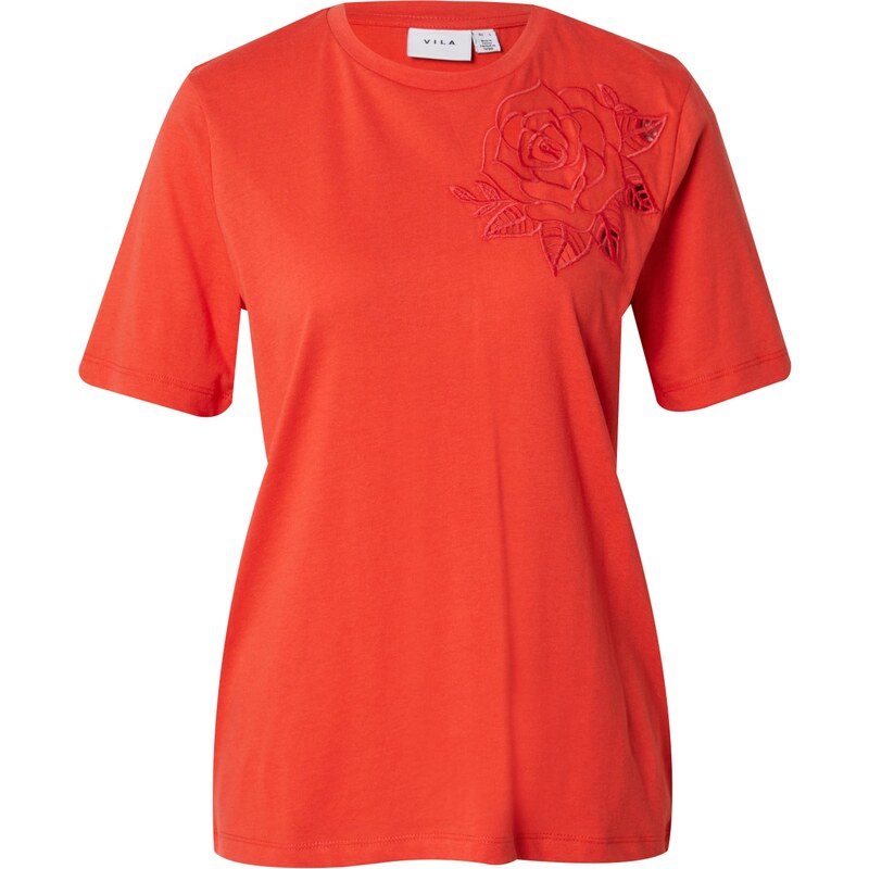 VILA Tričko VIKRUNA červená 58490891