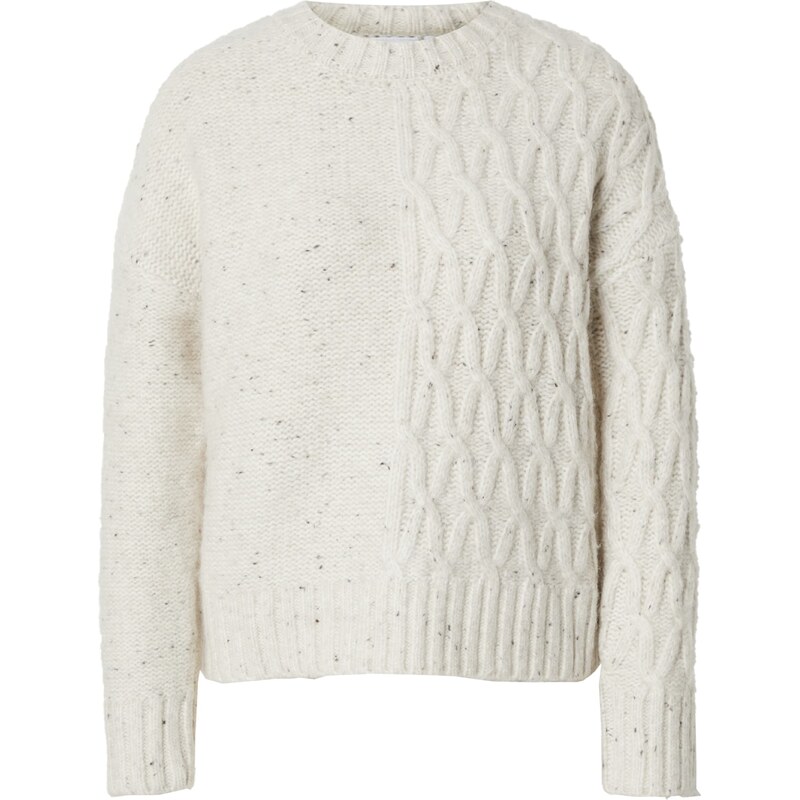 VILA Sveter VILUVIE béžová melírovaná 58490897