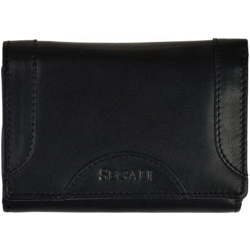 SEGALI Dámska kožená peňaženka SG-27196 B čierna 58492215
