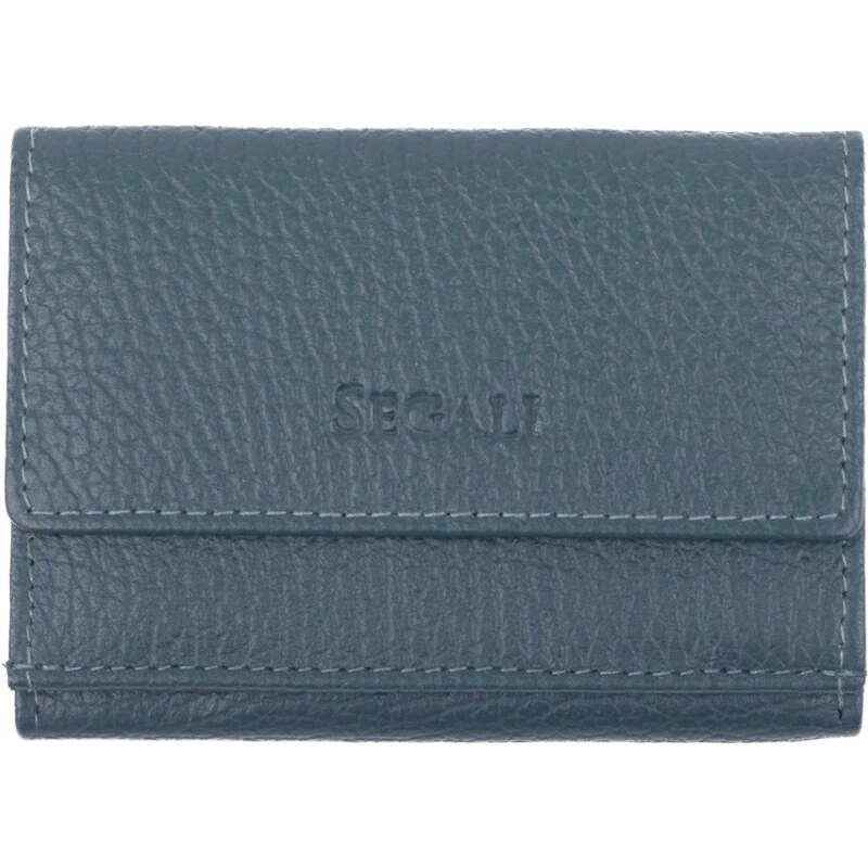 SEGALI Dámska kožená peňaženka SG-21756 petrolejová 58493819