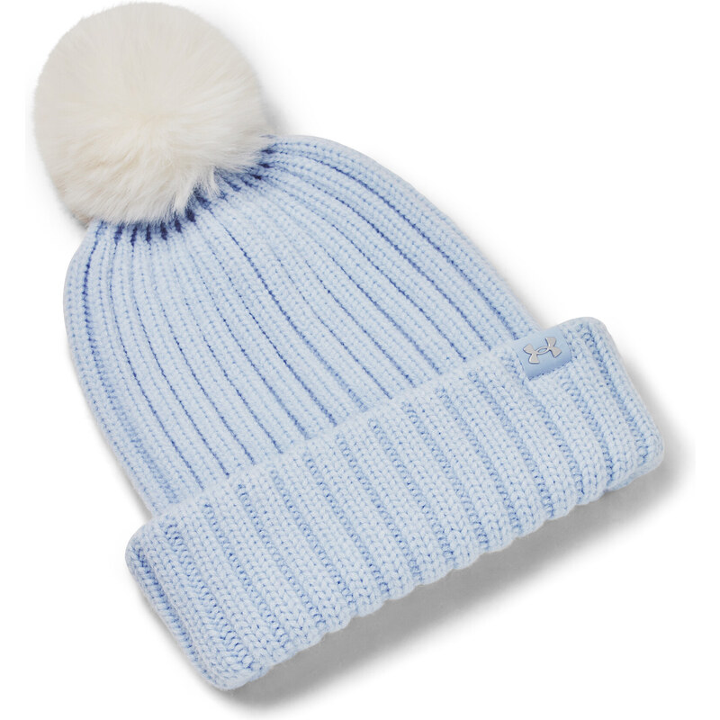 Under Armour W Halftime Pom Beanie-BLU 64782735
