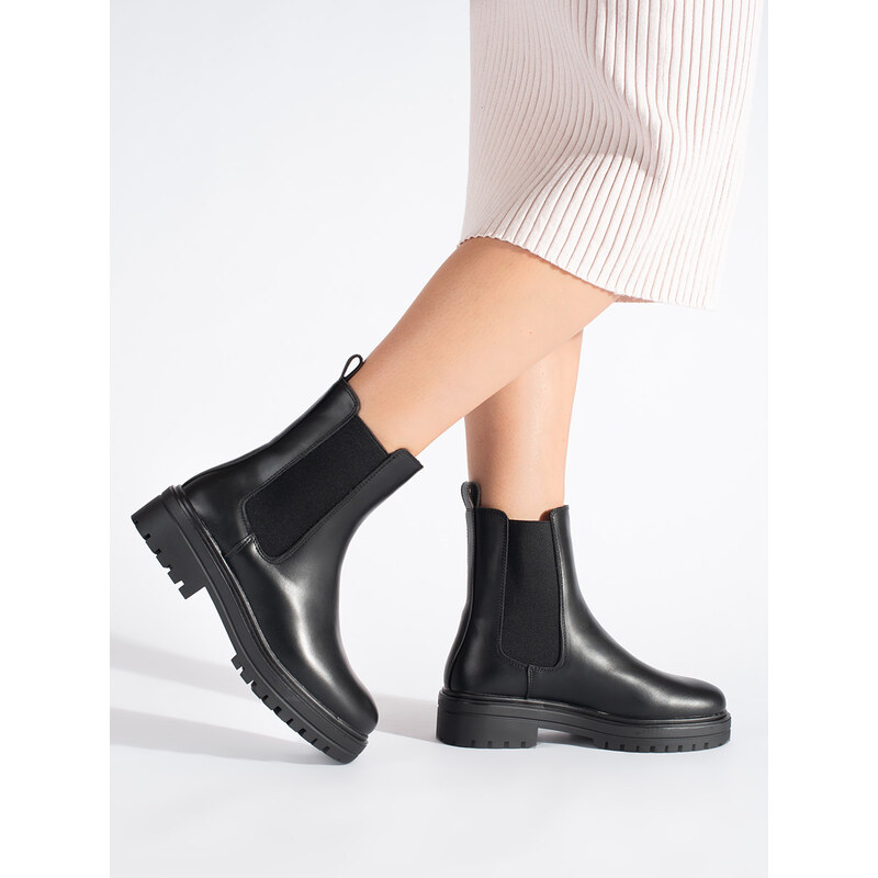 Womens black Chelsea boots Sergio Leone 57105878