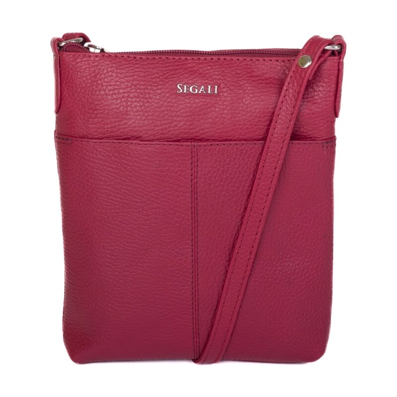 SEGALI Dámska kožená crossbody kabelka 7001 B viva magenta 66586573
