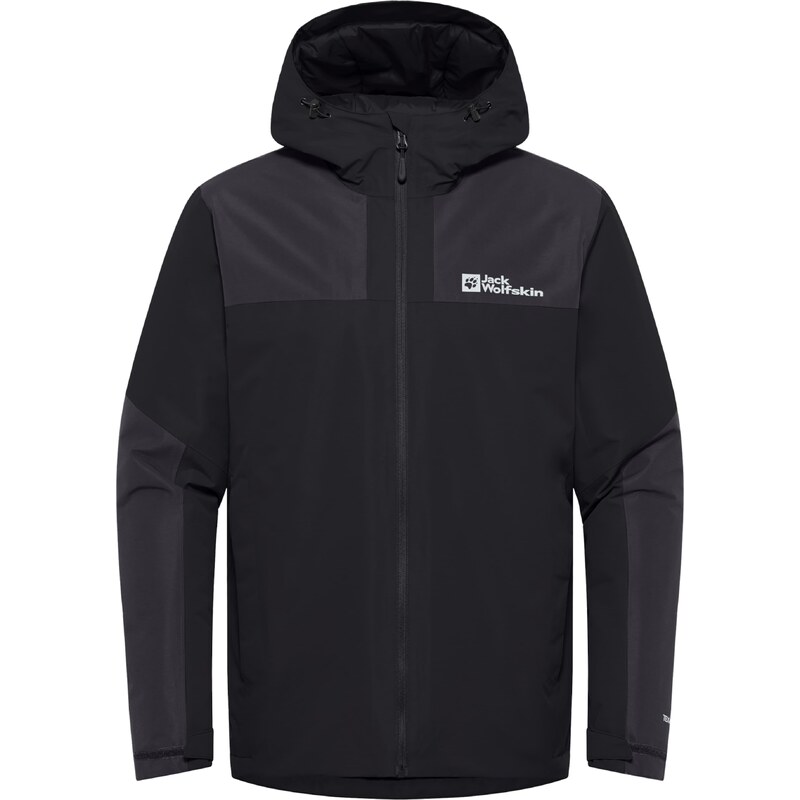 JACK WOLFSKIN Outdoorová bunda Jasper antracitová / čierna / biela 58501305