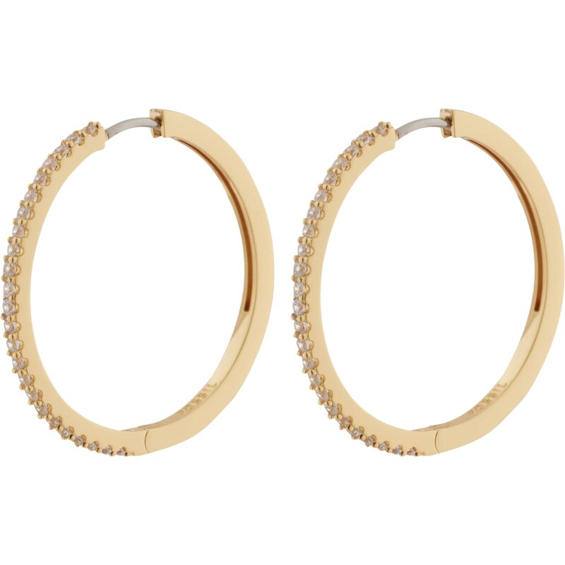 FOSSIL Náušnice zlatá / priehľadná 58512605