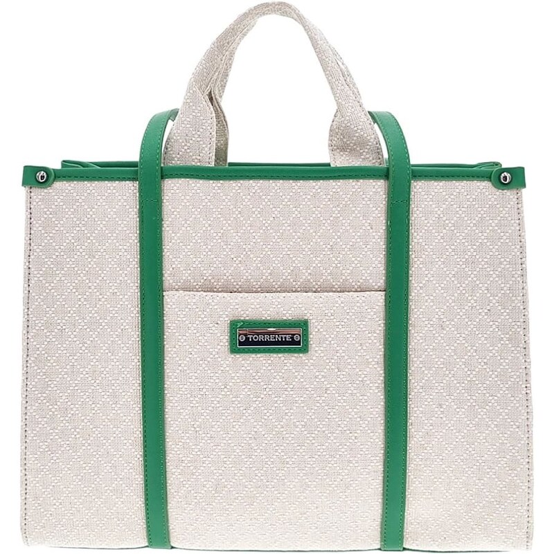TORRENTE Originálne zelené dámske nákupné tašky STUDS 58511157