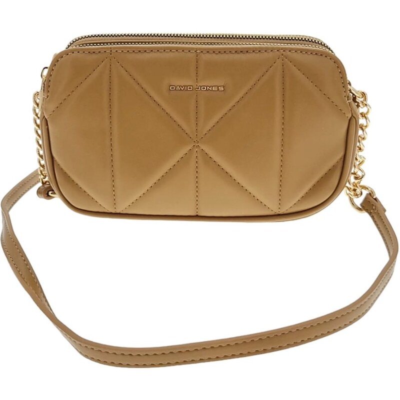 DAVID JONES Moderná dámska malá kabelka hnedá 6YDGG 58511236