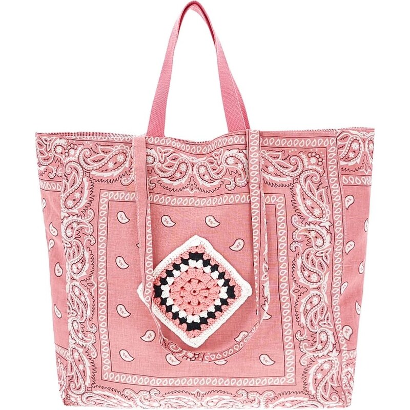 PHIL Módna dámska nákupná taška ružová 4NL1P 58511262