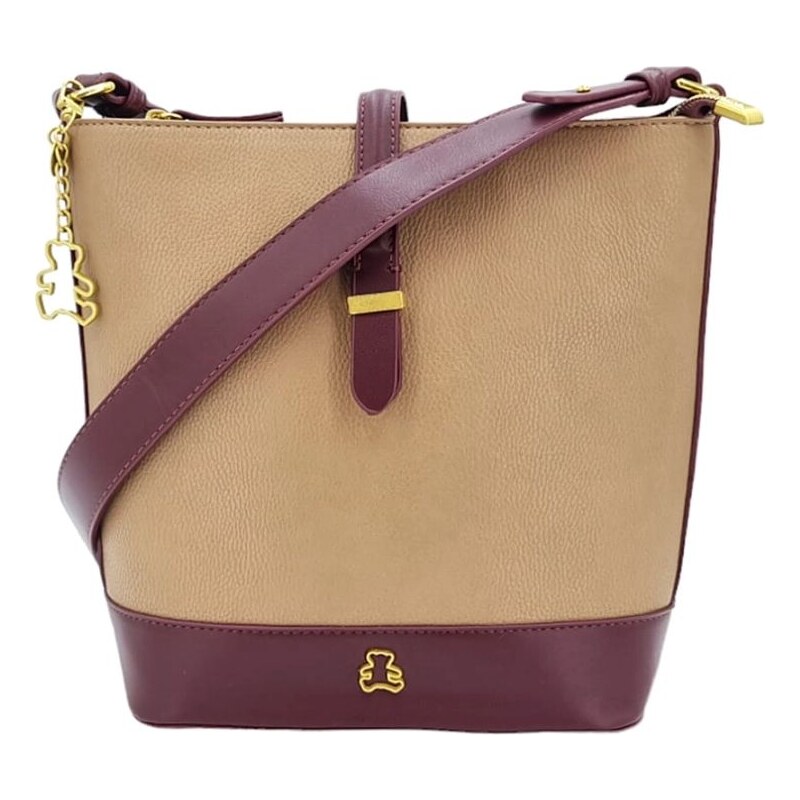 LULU CASTAGNETTE Pohodlná dámska malá kabelka béžová UDS2O 58511411