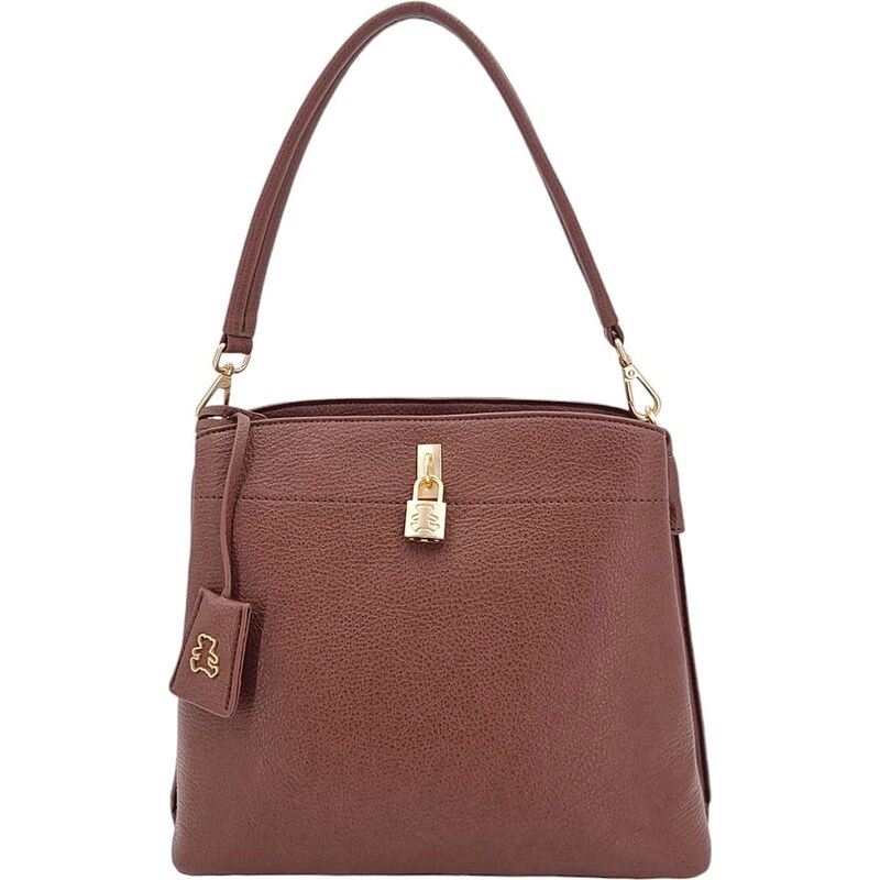 LULU CASTAGNETTE Originálna hnedá dámska malá kabelka CR3U6 58511433