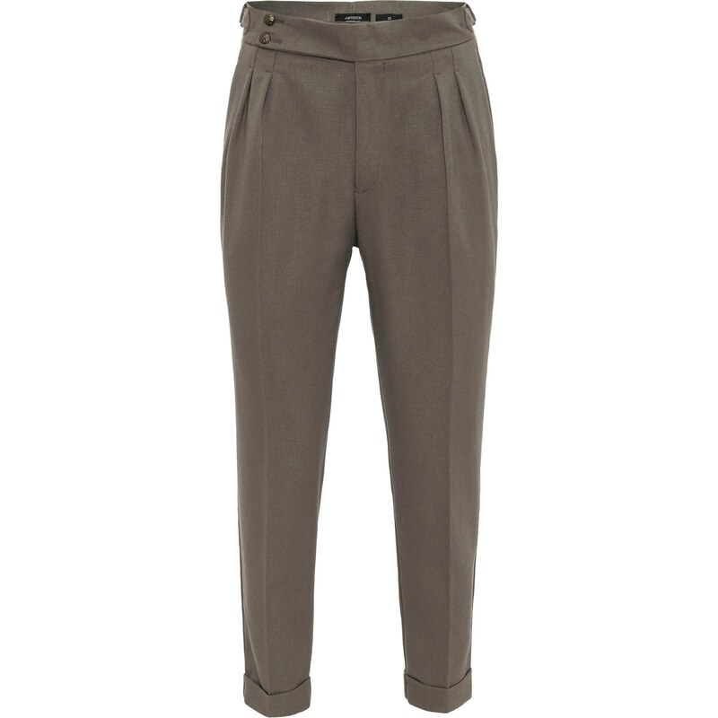 Antioch Plisované nohavice kaki 61973910