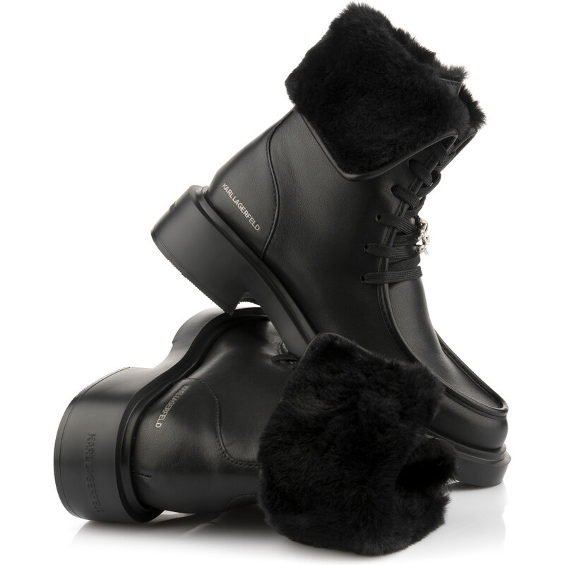 ČLENKOVÁ OBUV KARL LAGERFELD MACIE FOLD OVER FLEECE BT 58512866