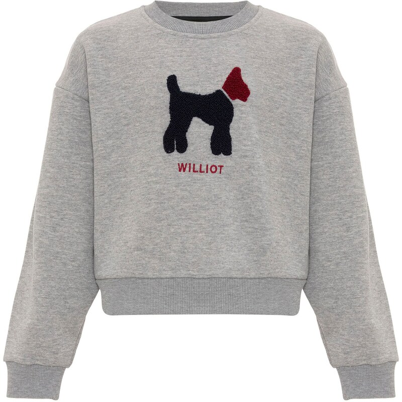 Williot Mikina sivá / burgundská / čierna 59666351