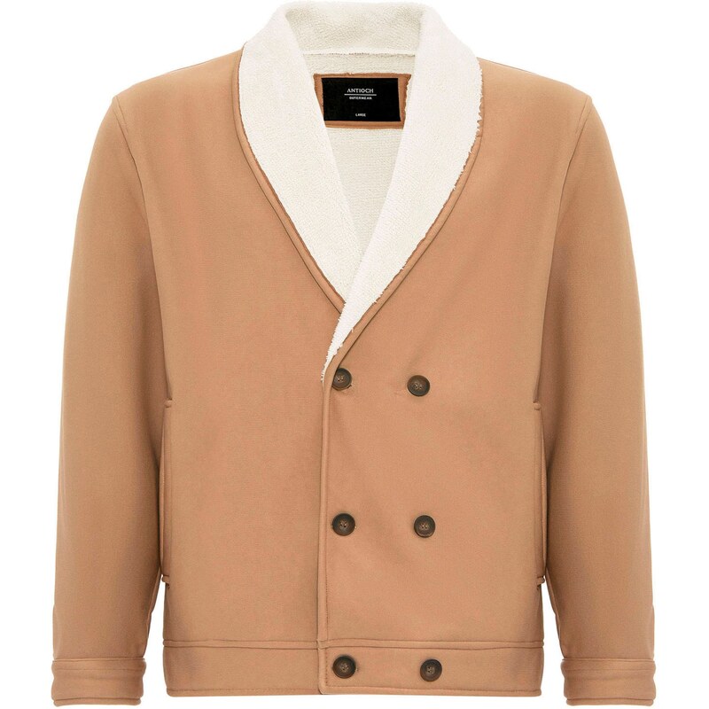 Antioch Prechodný kabát kapučíno / biela 59666250