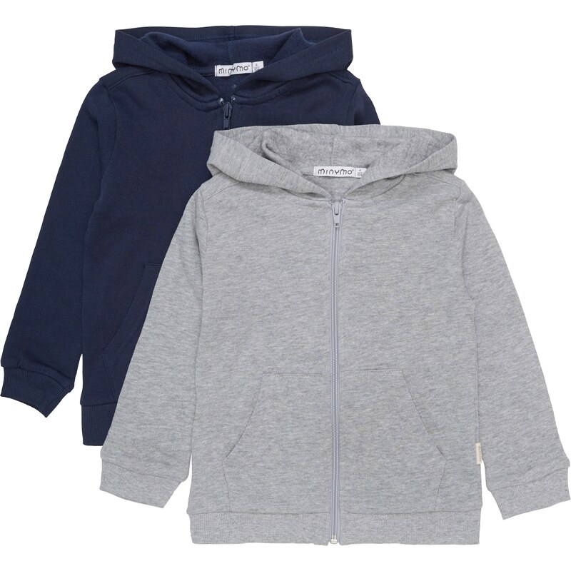 MINYMO Tepláková bunda námornícka modrá / sivá melírovaná 65869132