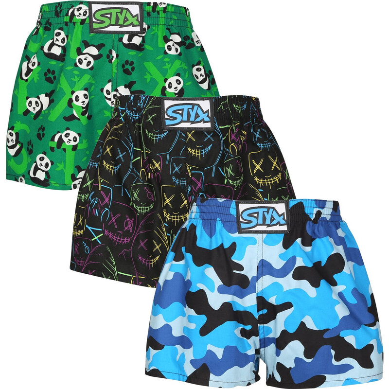 3PACK detské trenky Styx art klasická guma viacfarebné (3J18023) 6-8 66060780