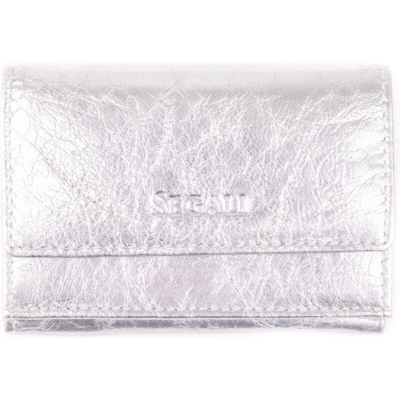 SEGALI Dámska kožená peňaženka SG-21756 strieborná 58986693