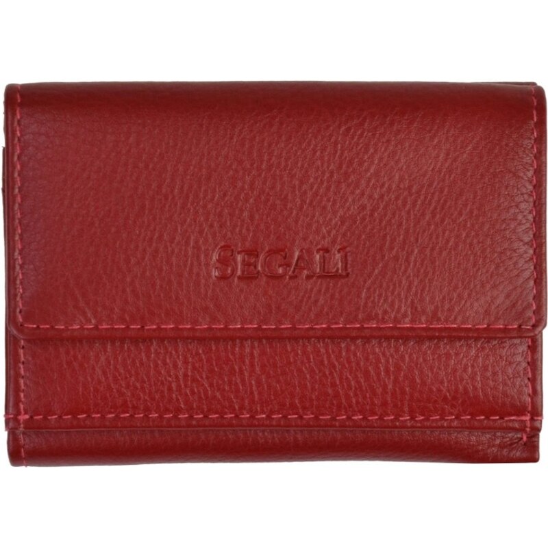 SEGALI Dámska kožená peňaženka SG-21756 červená 58986697
