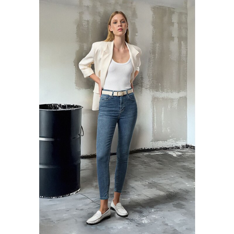 Trendyol Blue High Waist Skinny Jeans 57760020