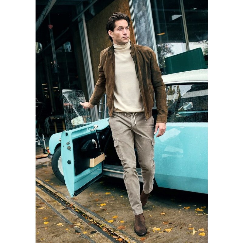 Pánske luxusné kordové elastické nohavice ALBERTO slim fit 58990906