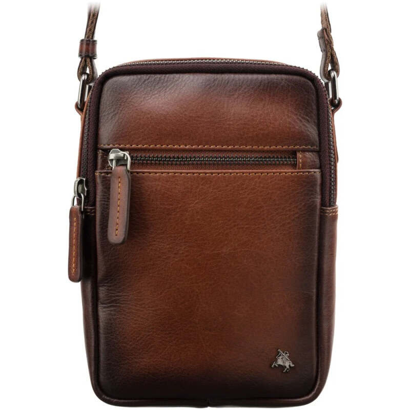 Visconti Malá pánska kožená taška na doklady hnedá (KT233) 59774314