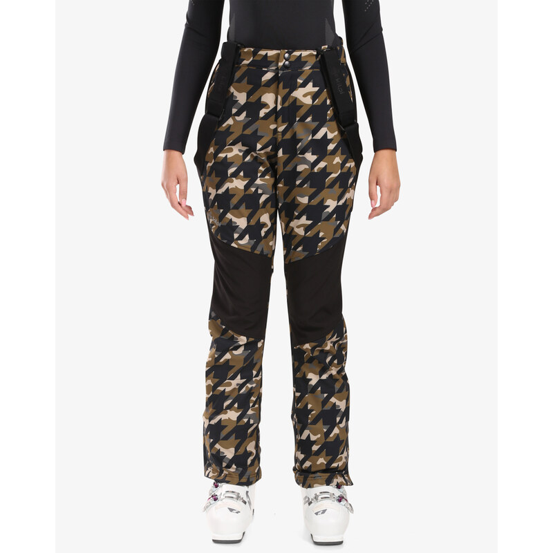 Dámske softshellové lyžiarske nohavice Kilpi TORIEN-W khaki 59054811