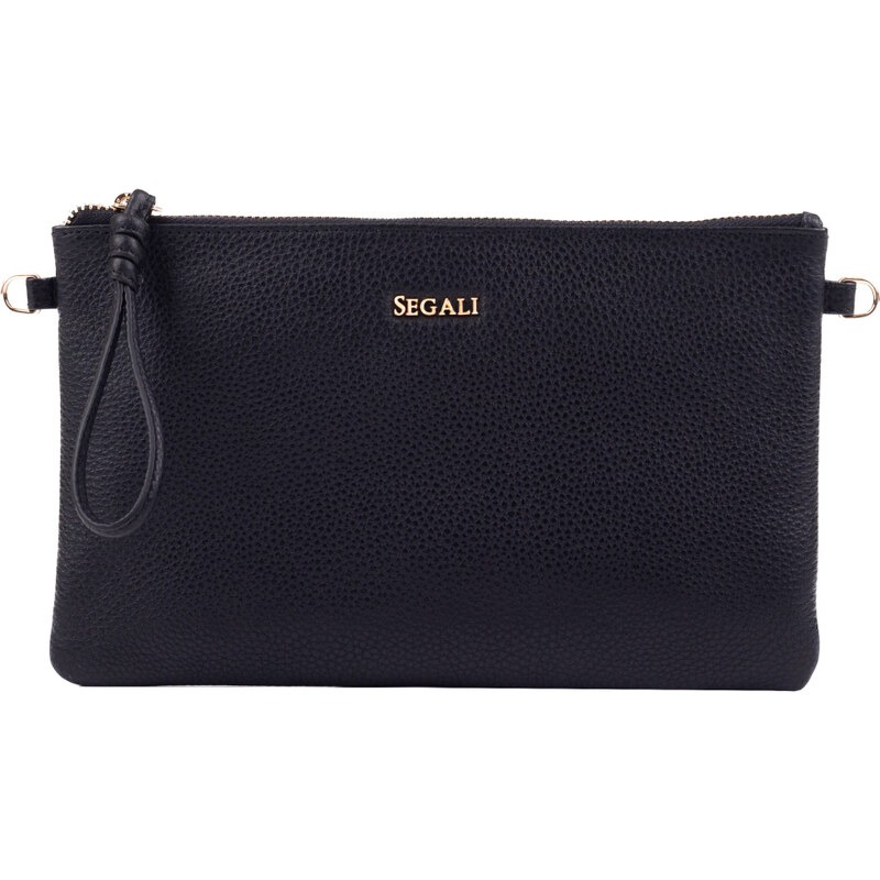 SEGALI Dámska kožená crossbody kabelka 50532 black 66584207