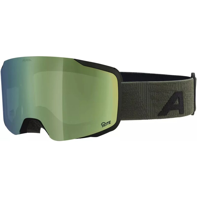 ALPINA Lyžiarske okuliare TAOS Q-LITE black-olive/mirror green 59055609