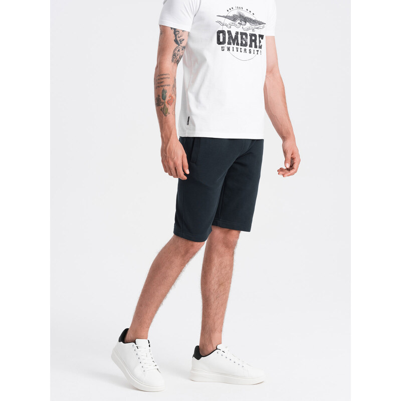 Ombre Mens BASIC cotton sweat shorts - black 57777972