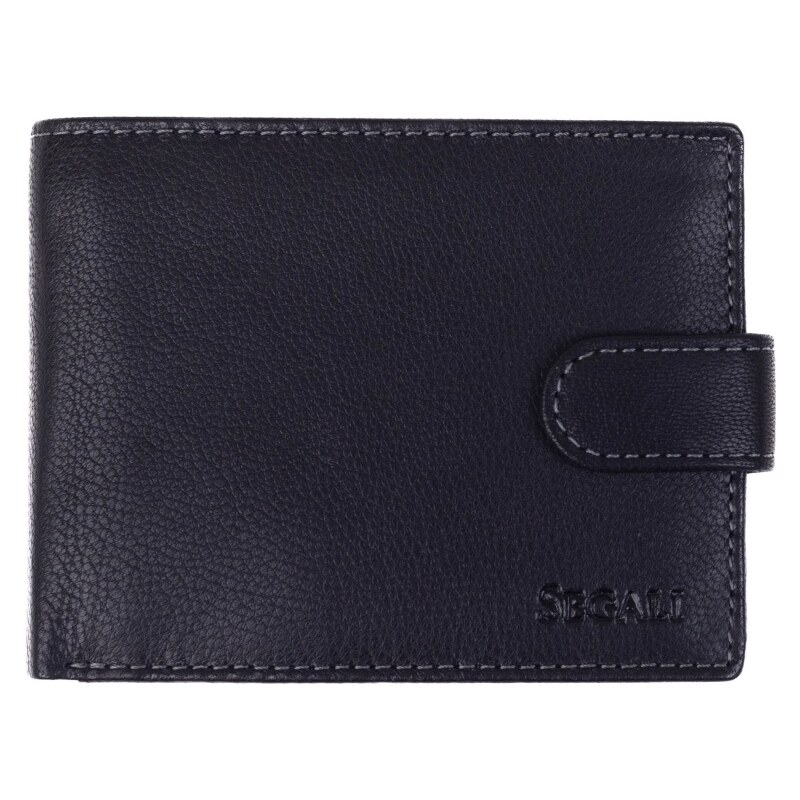 SEGALI Pánska kožená peňaženka SG-27665 čierna 59065116