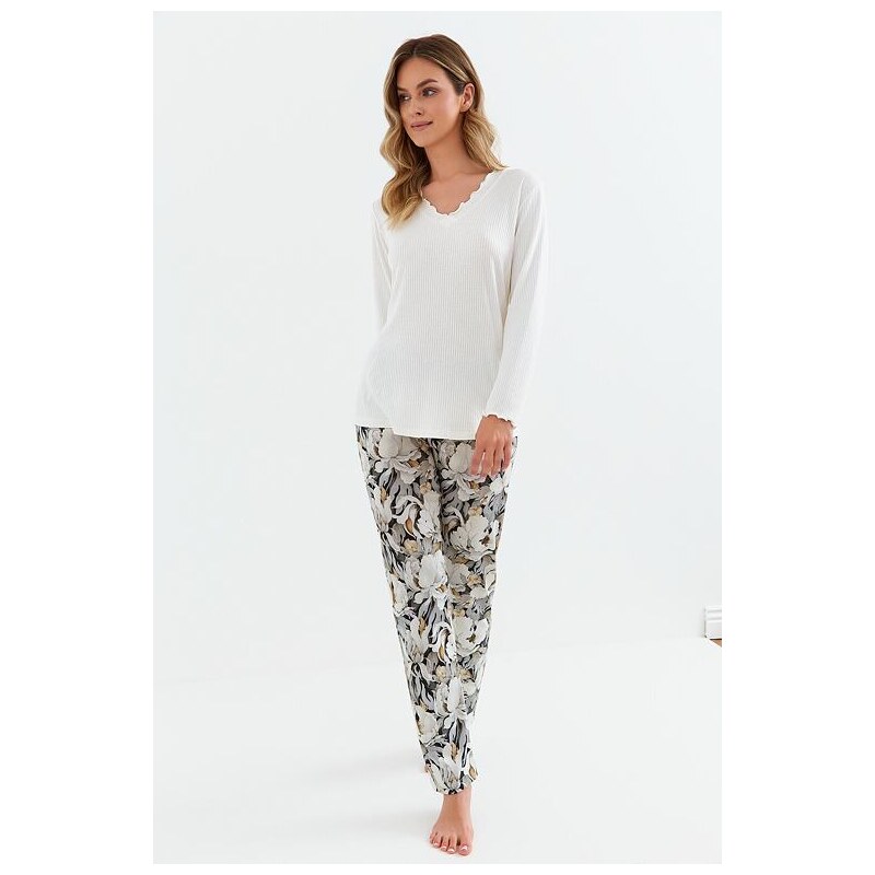 Cana Luxusné dámske pyžamo Rixa vanilkové 59091957