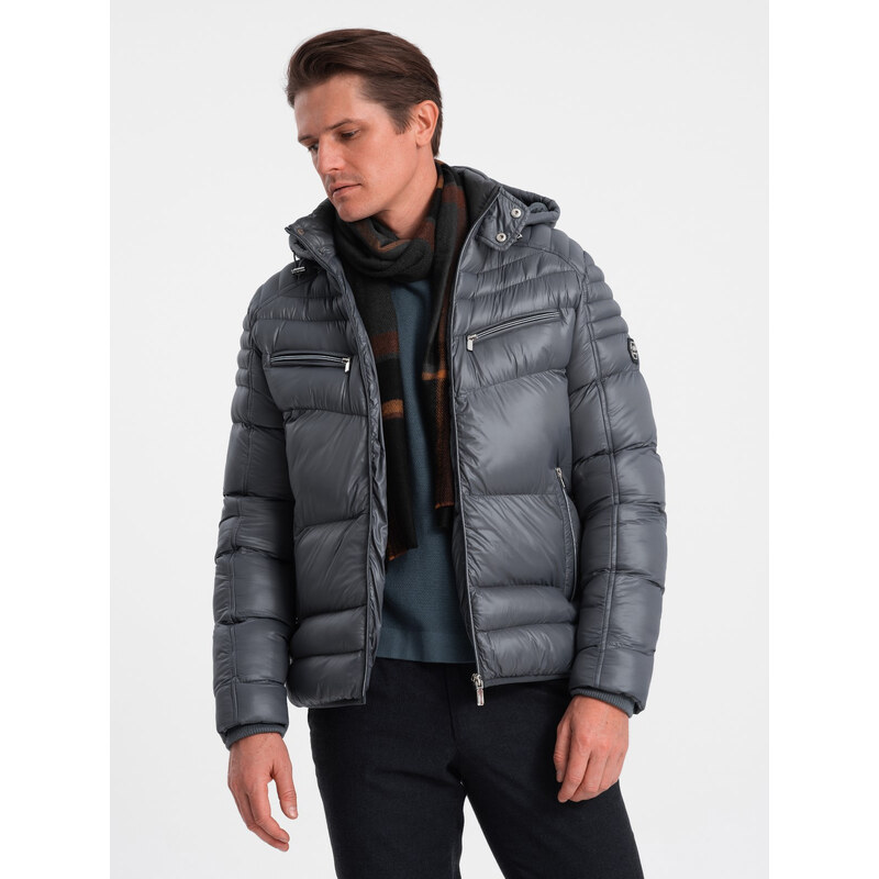Pánska prešívaná zimná bunda Ombre 50550007