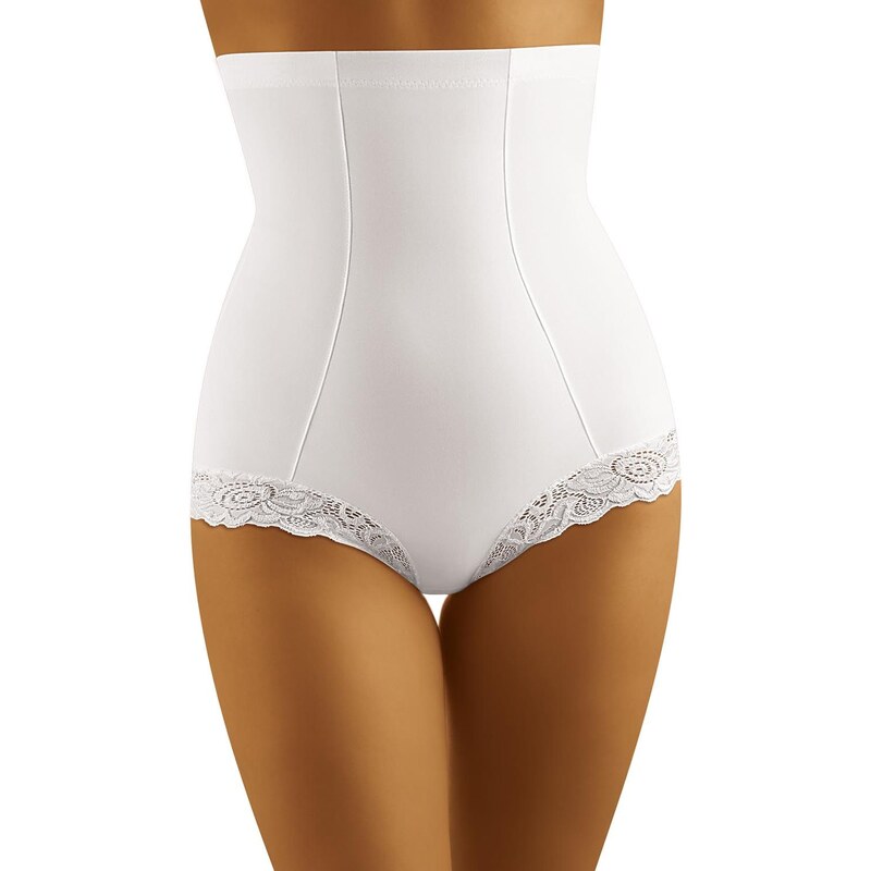 Wol-Bar Sťahovacie nohavičky vysoké čipkované Modelia biele, Farba 20151079