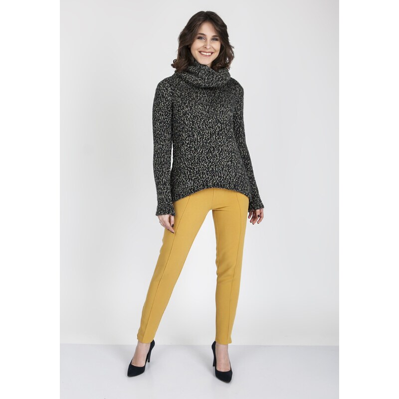 MKMSwetry Dámsky sveter Nicola SWE 103 grafitový, Farba grafitová 34095800