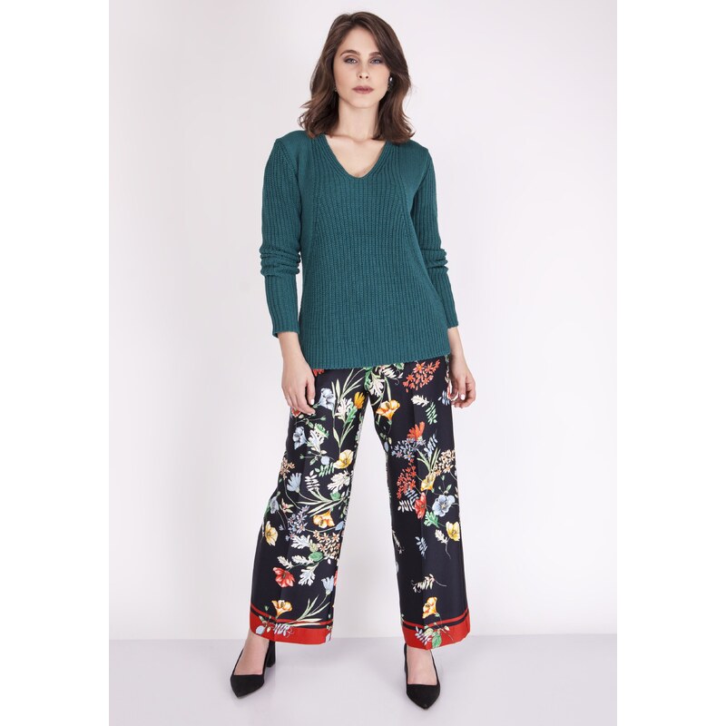 MKMSwetry Dámsky sveter Victoria SWE 123 morský, Farba morská 34095805