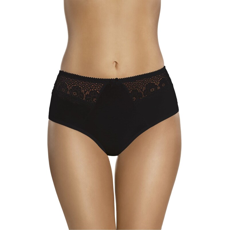 Gabidar Bavlnené nohavičky s vyšším pásom Donna 63 čierne, Farba 20153452