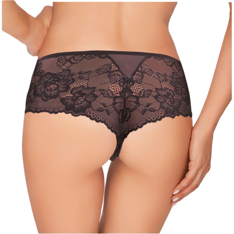 Ewana Čipkované šortky francúzske nohavičky Kim 092 čierne, Farba 20153707