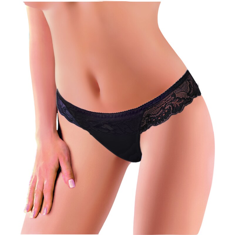 Ewana Zvodné čipkované nohavičky Cindy 046 čierne, Farba čierna 20153669