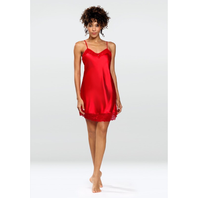 Dkaren Luxusná saténová nočná košieľka Milan, Farba čierna 20154653