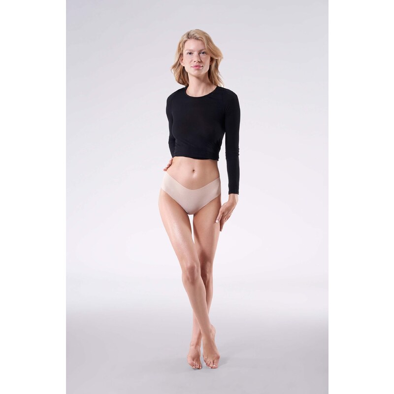 Julimex Bezšvové nohavičky klasické Bliss telové, Farba telová 20155895