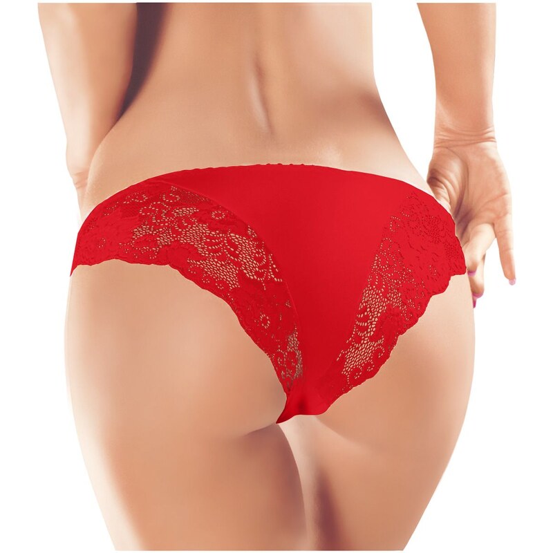 Ewana Brazílske nohavičky brazilky Adeline 065 červené, Farba červená 20156536