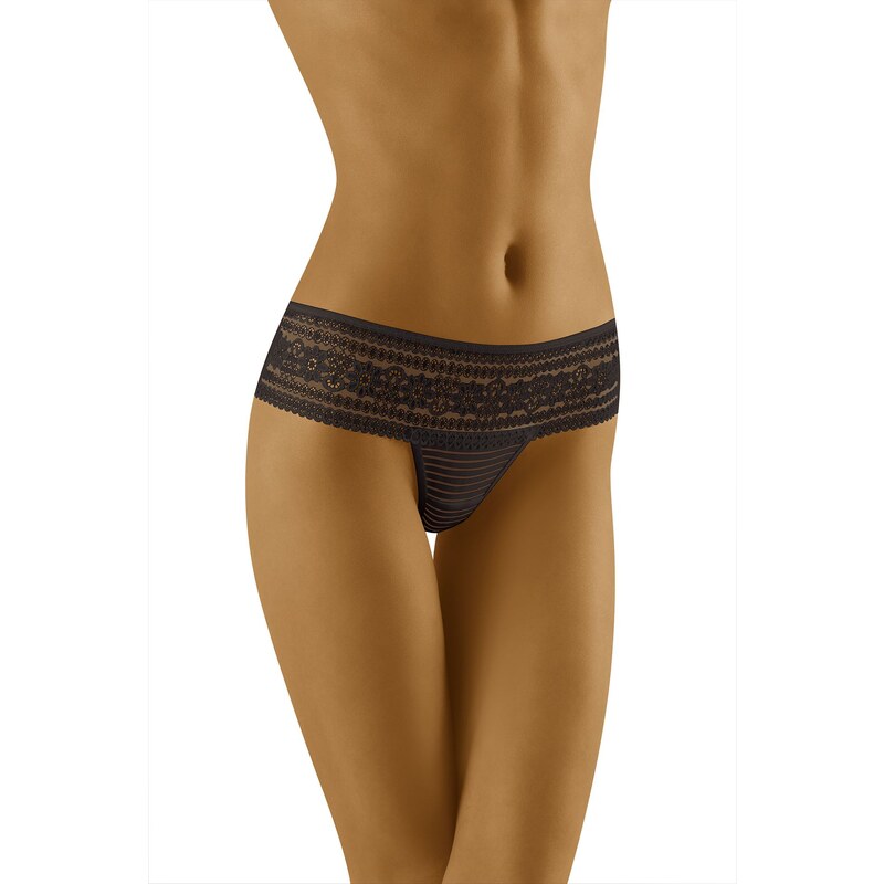 Wol-Bar Tangá čipkované Forlana čierne, Farba čierna 23161592