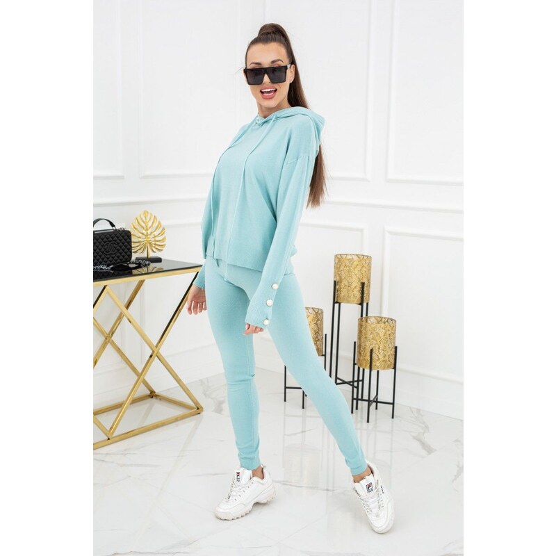 Vittoria Ventini Dámska súprava s kapucňou pletená Kim Pearl Buttons 24086216